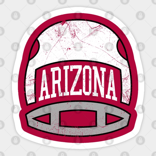 Arizona Retro Helmet - Red Sticker by KFig21